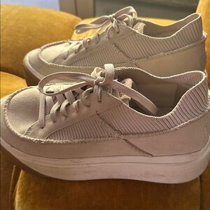 UGG Women's Pale Pink Suede & Knit Lace-Up Sneakers